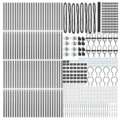 Aita paalujen kanssa Harmaa 1.5 x 100 m