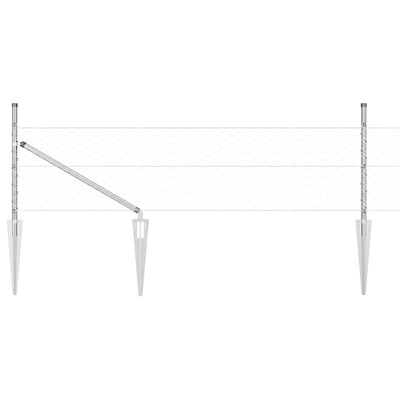 Aita paalujen kanssa Hopea 0,4 x 10 m