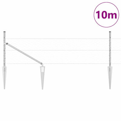 Aita paalujen kanssa Hopea 0.5 x 10 m