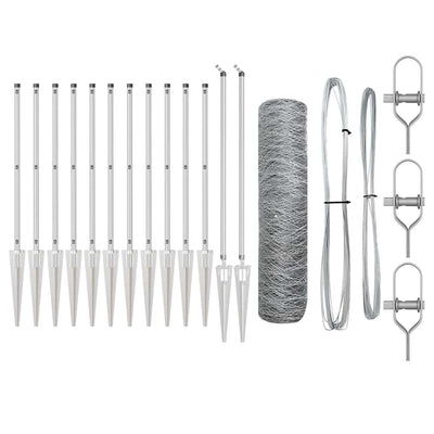 Aita paalujen kanssa Hopea 0.8 x 10 m