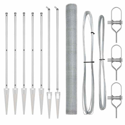 Aita paalujen kanssa Hopea 1.5 x 10 m