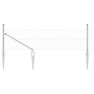 Aita paalujen kanssa Hopea 0,4 x 25 m