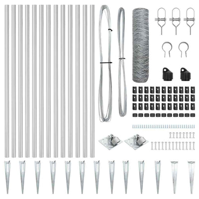 Aita paalujen kanssa Hopea 0,4 x 25 m