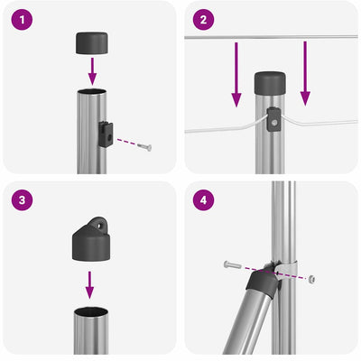Aita paalujen kanssa Hopea 0.4 x 50 m