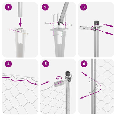 Aita paalujen kanssa Hopea 0.4 x 50 m