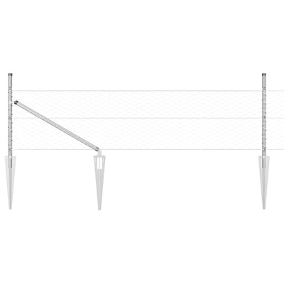 Aita paalujen kanssa Hopea 0.8 x 50 m