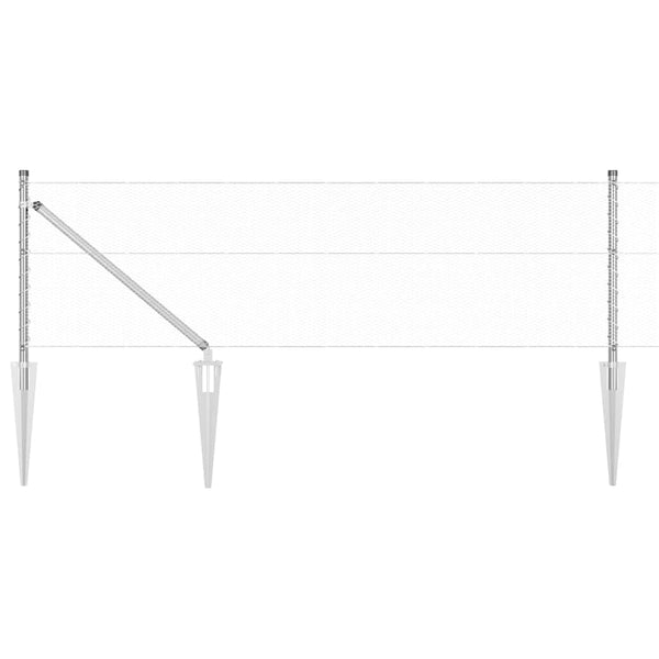 Kuusikulmainen aita pylväällä 100 x 0,6 m Galvanoitu teräs