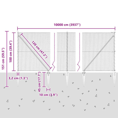 Aita paalujen kanssa Hopea 1 x 100 m