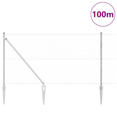 Aita paalujen kanssa Hopea 1.2 x 100 m