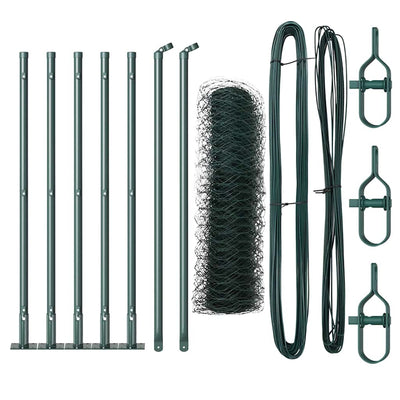 Aita paalujen kanssa Vihreä 0,4 x 10 m