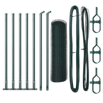 Aita paalujen kanssa Vihreä 0.5 x 10 m