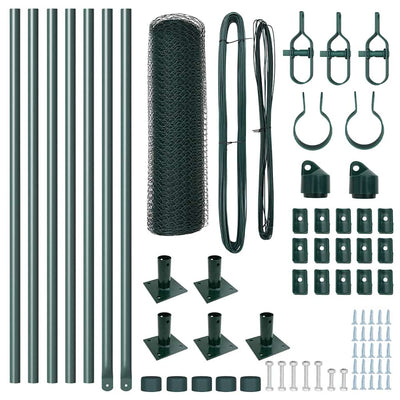 Aita paalujen kanssa Vihreä 0,6 x 10 m