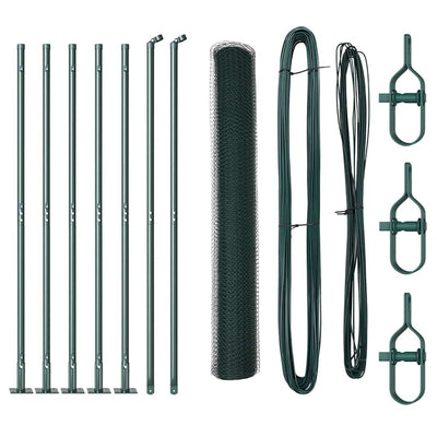 Aita paalujen kanssa Vihreä 0.8 x 10 m