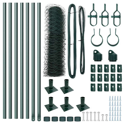 Aita paalujen kanssa Vihreä 0.8 x 10 m