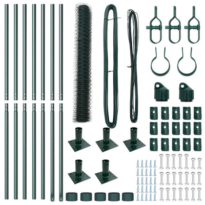 Aita paalujen kanssa Vihreä 0.8 x 10 m