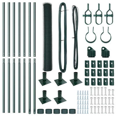 Aita paalujen kanssa Vihreä 1.2 x 10 m