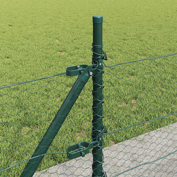 Kuusikulmainen aita betoni perustuksella 25 x 0,5 m Verkko