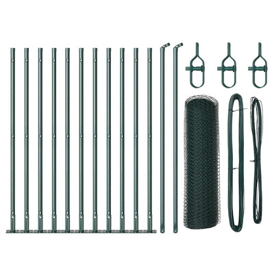 Aita paalujen kanssa Vihreä 0,6 x 25 m