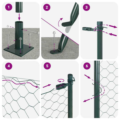 Aita paalujen kanssa Vihreä 1.6 x 25 m
