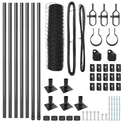 Aita paalujen kanssa Harmaa 0,4 x 10 m