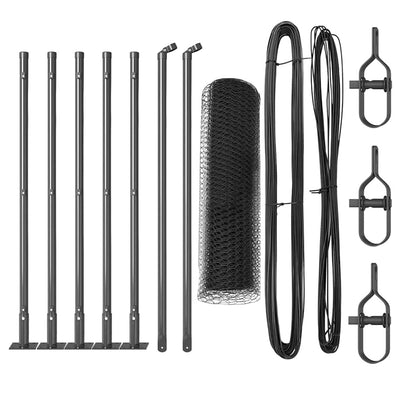 Aita paalujen kanssa Harmaa 0.5 x 10 m