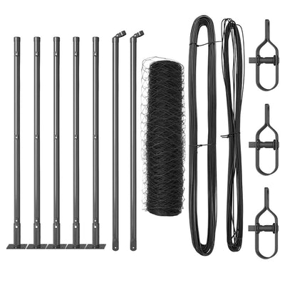 Aita paalujen kanssa Harmaa 0.5 x 10 m