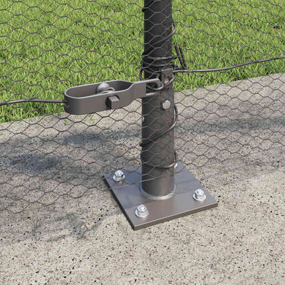 Aita paalujen kanssa Harmaa 0.8 x 10 m