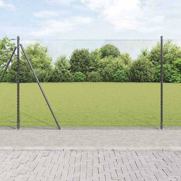 Kuusikulmainen aita betoni perustuksella 10 x 1,5 m Harmaa