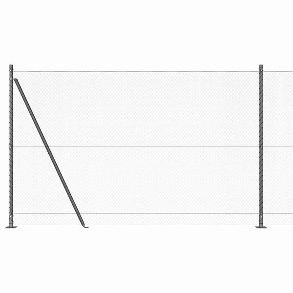 Kuusikulmainen aita betoni perustuksella 10 x 1,5 m Harmaa