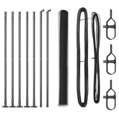 Aita paalujen kanssa Harmaa 1.6 x 10 m