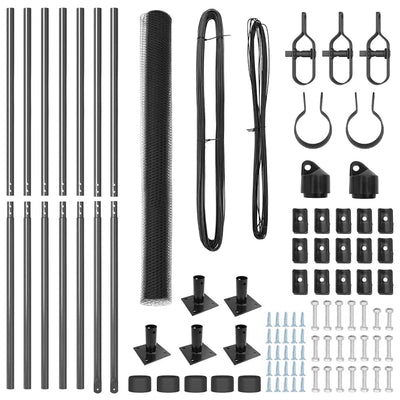 Aita paalujen kanssa Harmaa 1.6 x 10 m