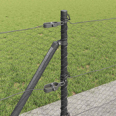 Aita paalujen kanssa Harmaa 0,6 x 25 m