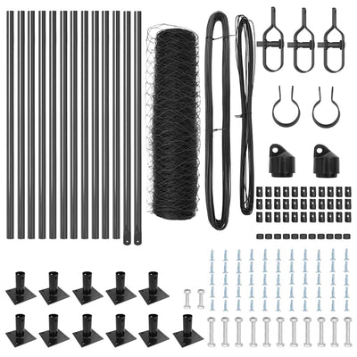Aita paalujen kanssa Harmaa 0,6 x 25 m