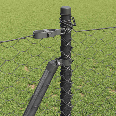 Aita paalujen kanssa Harmaa 0.8 x 25 m