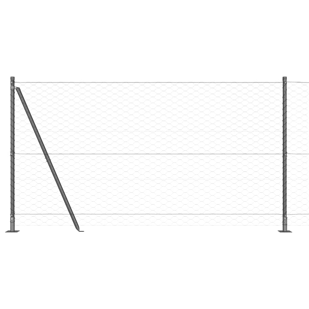 1.2 x 25 m harmaa aita paalujen kera