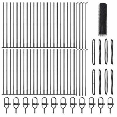 Aita paalujen kanssa Harmaa 0.6 x 100 m