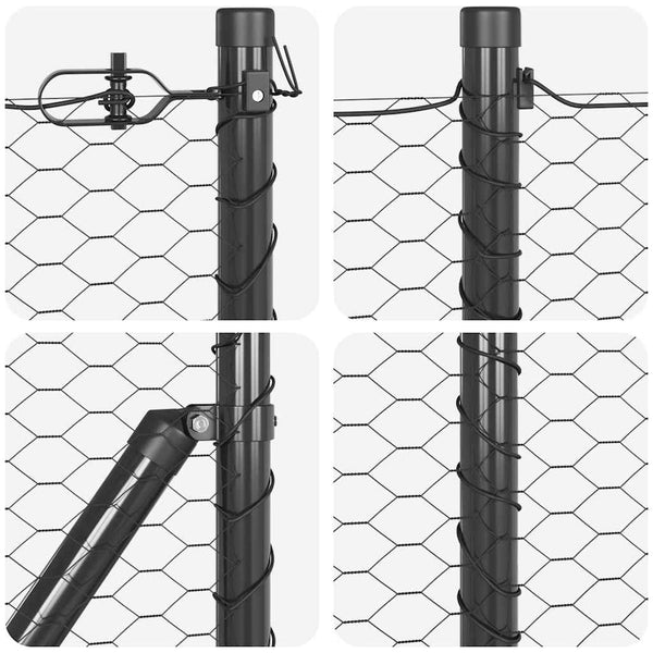 Kuusikulmainen aita betoni perustuksella 100 x 0,8 m Harmaa