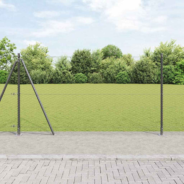 Kuusikulmainen aita betoni perustuksella 100 x 1,4 m Harmaa
