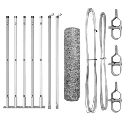 Aita paalujen kanssa Hopea 0,4 x 10 m