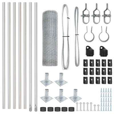 Aita paalujen kanssa Hopea 0.5 x 10 m