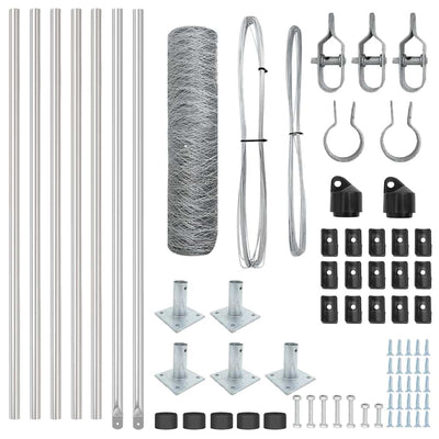 Aita paalujen kanssa Hopea 0.5 x 10 m