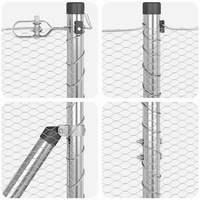 Aita paalujen kanssa Hopea 1.5 x 10 m