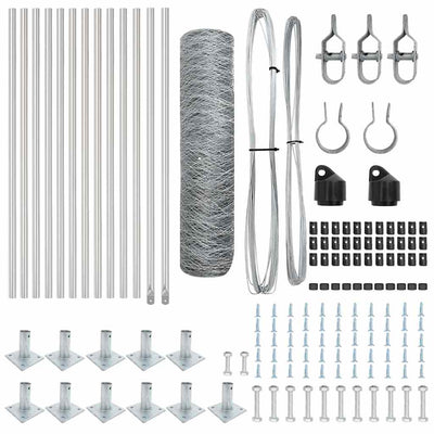 Aita paalujen kanssa Hopea 0,6 x 25 m