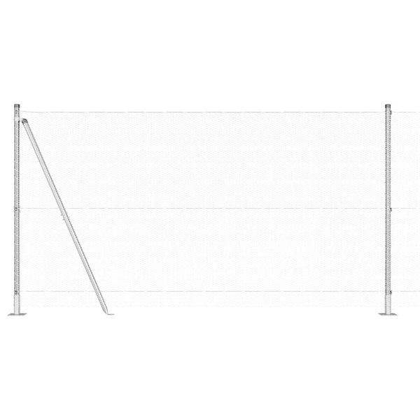Kuusikulmainen aita betoni perustuksella 50 x 1,2 m Hopea