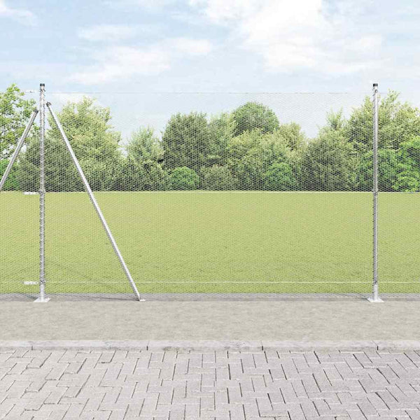 Kuusikulmainen aita betoni perustuksella 50 x 1,4 m Hopea