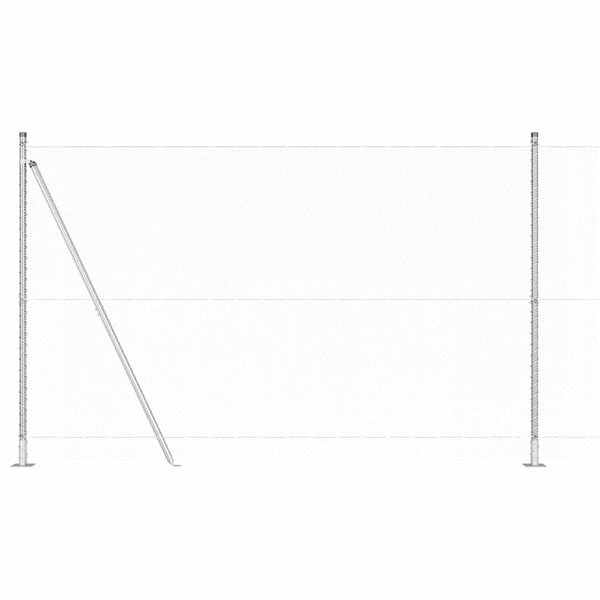 Kuusikulmainen aita betoni perustuksella 50 x 1,4 m Hopea