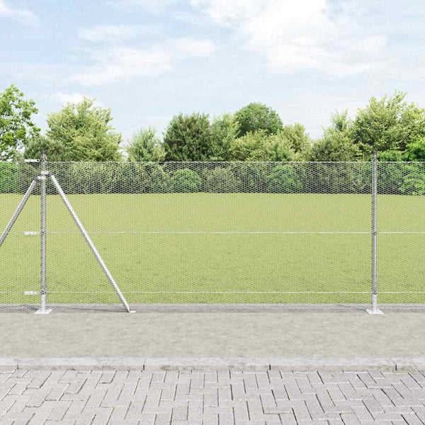 Kuusikulmainen aita betoni perustuksella 100 x 0,8 m Hopea