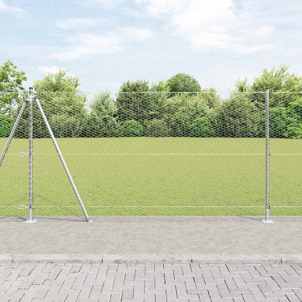 Kuusikulmainen aita betoni perustuksella 100 x 1,2 m Hopea