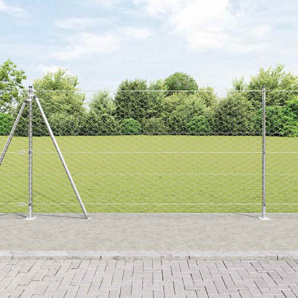 Kuusikulmainen aita betoni perustuksella 100 x 1,2 m Hopea