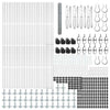 Kuusikulmainen aita betoni perustuksella 100 x 1,2 m Hopea